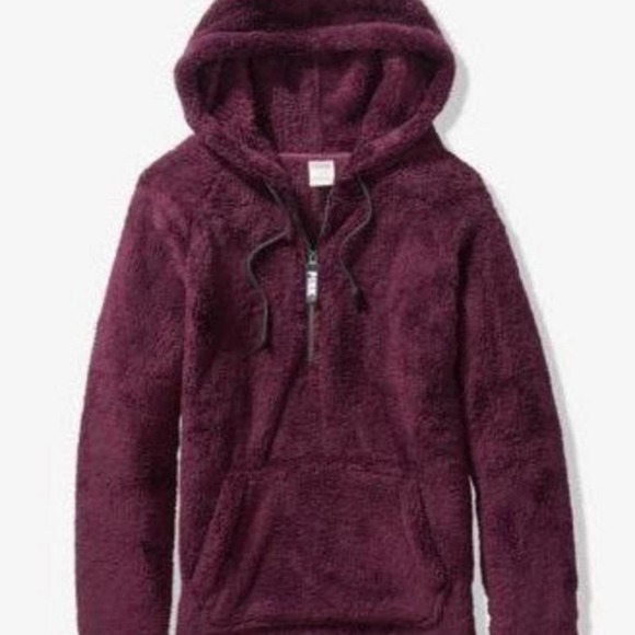 Victoria’s Secret PINK Teddy Half Zip Small Hoodie - Picture 2 of 12